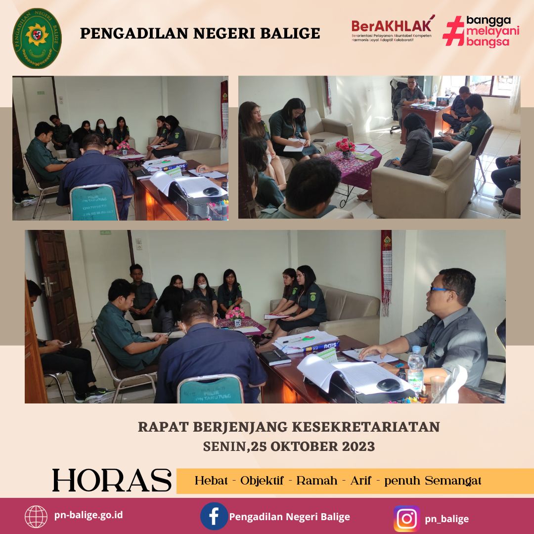 RAPAT BERJENJANG KESEKRETARIATAN